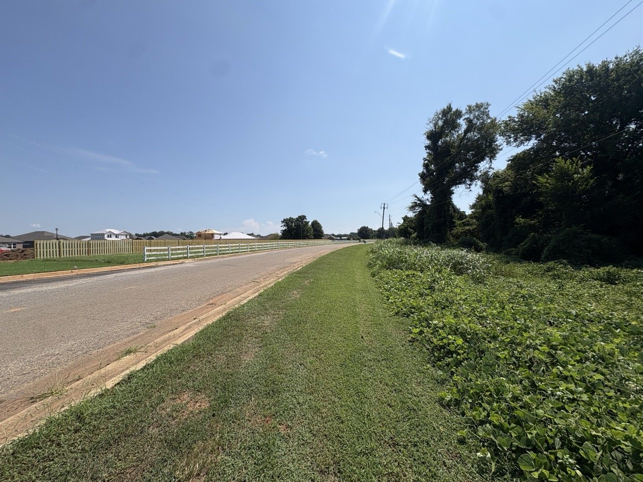 Grassy frontage beside the street at Lot 334